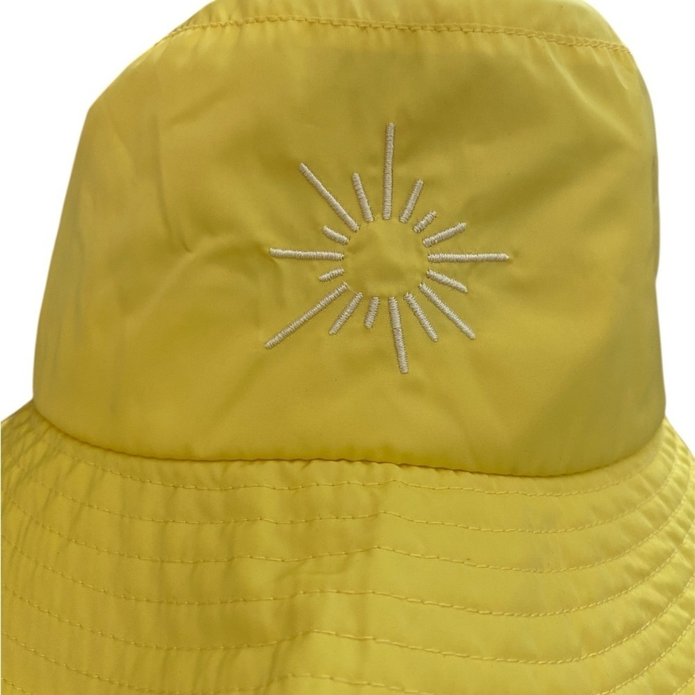 Aerie Women's Bright Yellow Bucket Hat Embroidered Sun One Size Summer - Picture 4 of 9